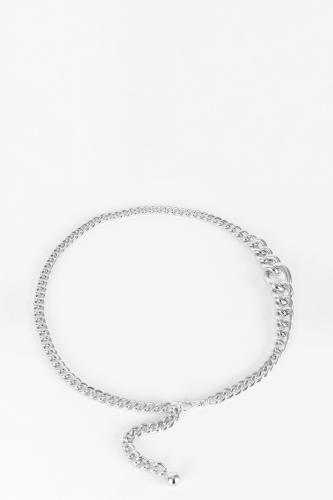 Pasek damski łańcuch w kolorze srebrnym WJS91029-99
